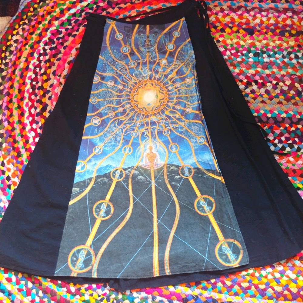 Alex Grey Psychedelic Art Wrap Skirt